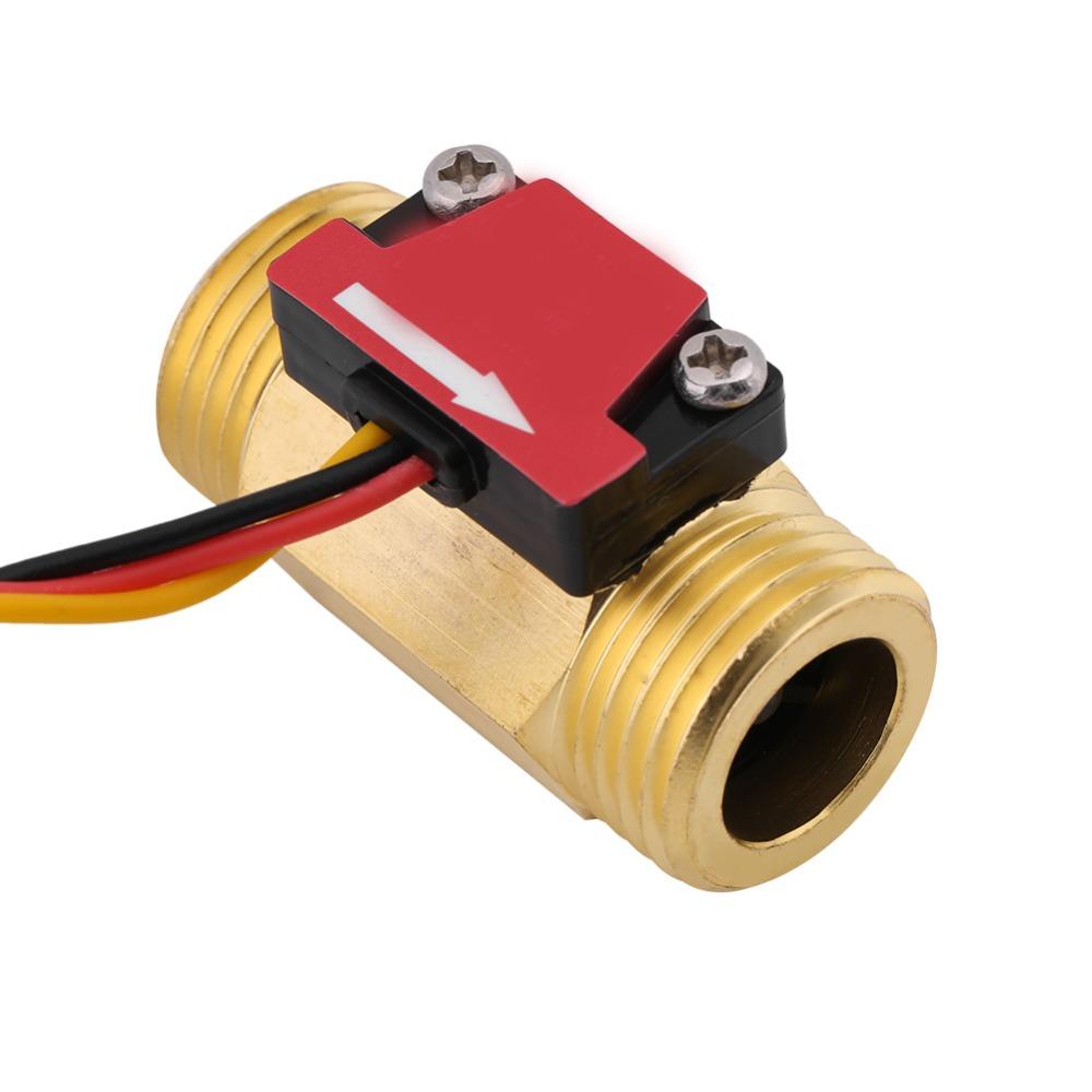 YFB1 G1/2" Water Flow Sensor 1-25L/min Flow Switch Durable Hall Effect Sensor  Water Heaters