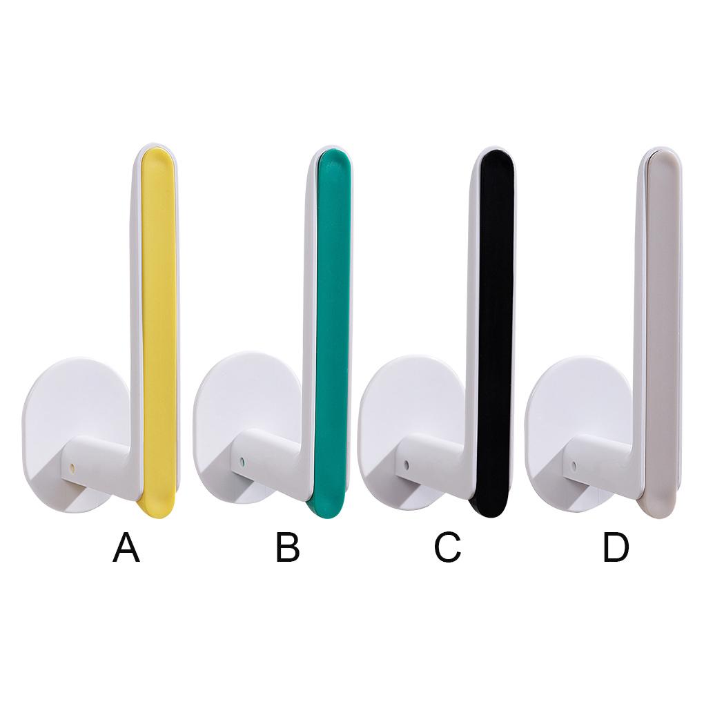 Storage Hanger L Shape Plastic Wall Mounted Towel Hanger L Holder Self-adhesive Waterproof Paper Roll Organizer
