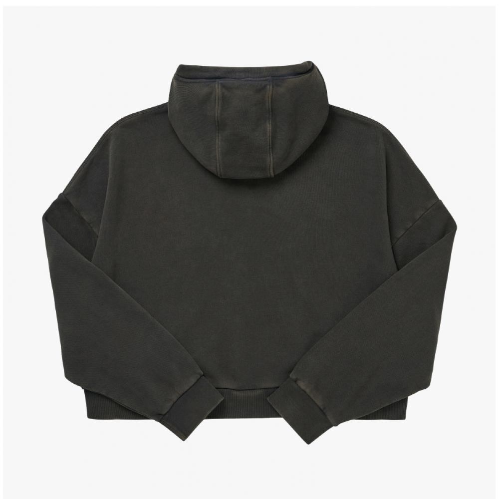 Entire Studio Es2106wb Černá Mikina s Kapucí na Zip s Celoplošným Zipem Těžká Univerzální