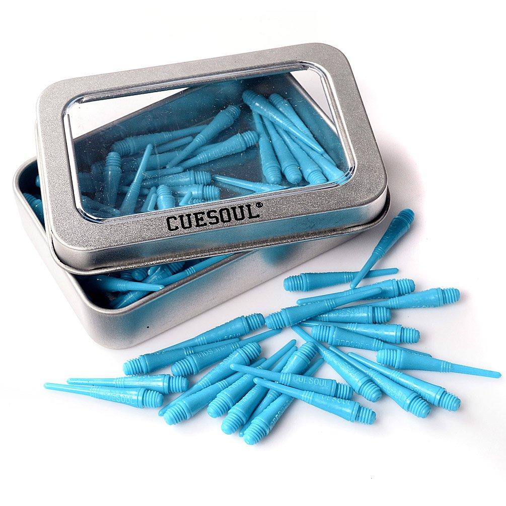 CUESOUL 100pcs 2BA Soft Tip Dart Points CSSTP005 - blue