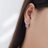 Elegant Sparkling Ear Cuffs for Women Rose Gold Blue White Zircon Clip Earrings