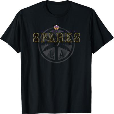 WNBA Official Los Angeles Sparks Black In Black T-Shirt