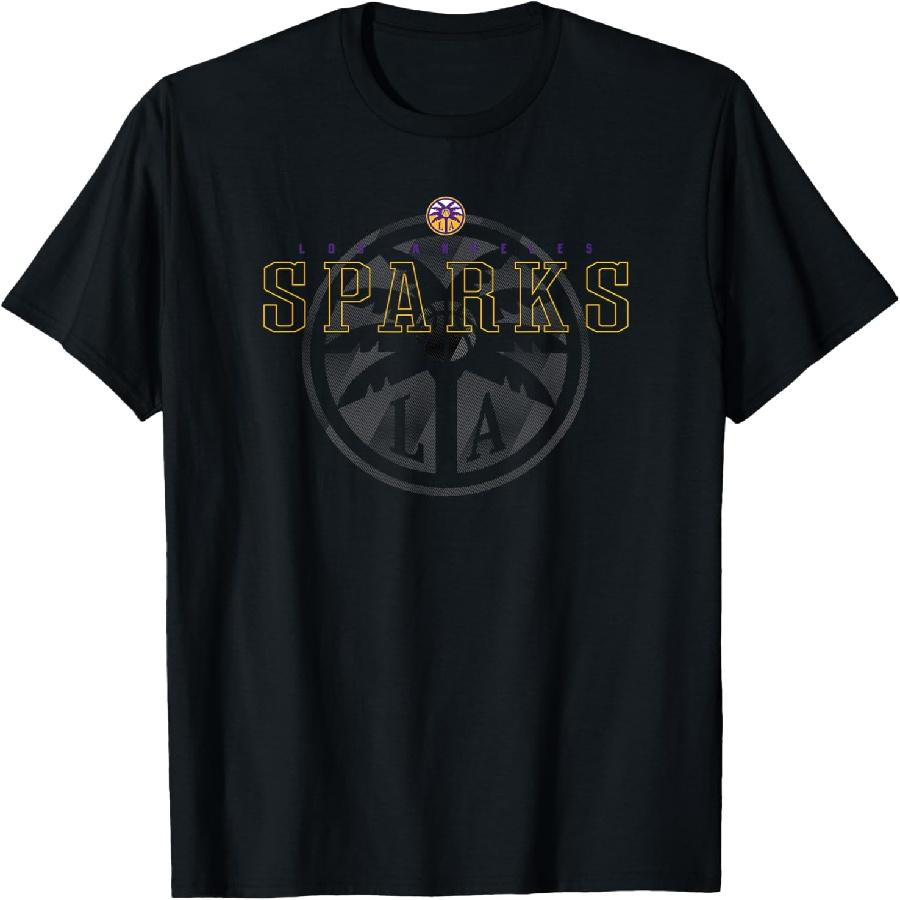 

WNBA Official Los Angeles Sparks Black In Black T-Shirt XXXXXL