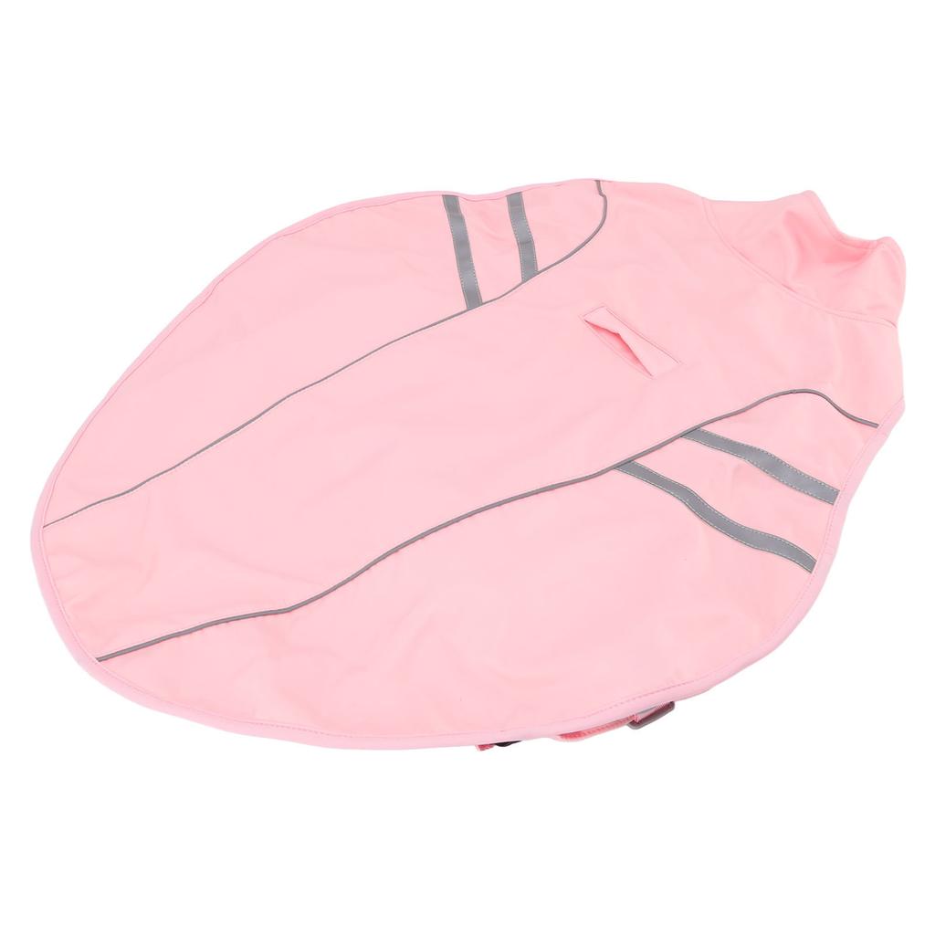 Dog Raincoat Waterproof Windproof Strong Reflective Strip Back Opening Design Comfortable Dog Rain Vest