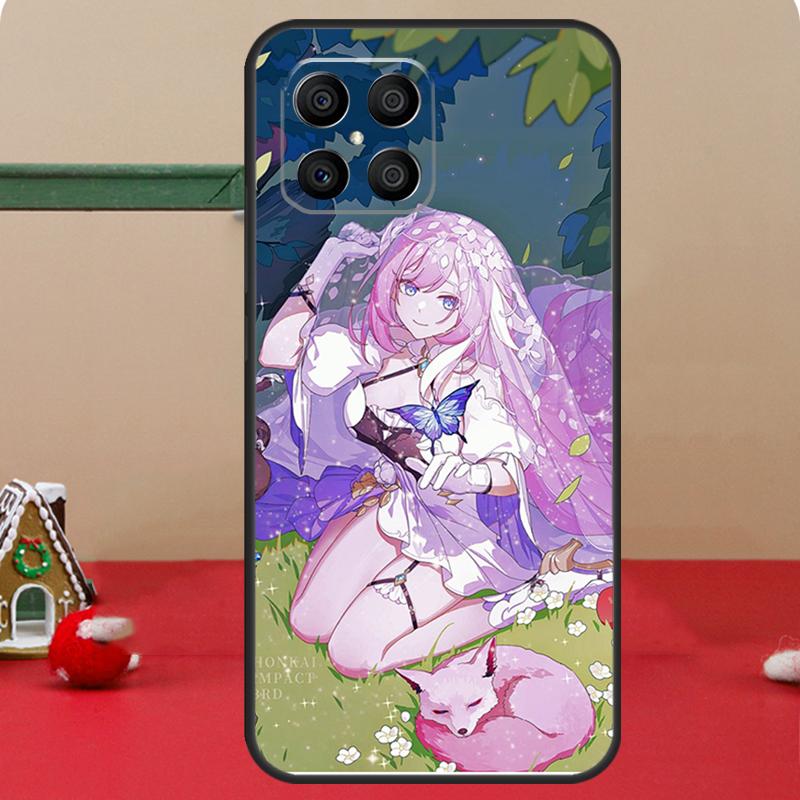 Elysia Honkai impact Case For Honor Magic 8 5 6 7 Lite Honor 400 Pro 200 50 70 90 X8c X8a X8b X9a X9b X9c Cover