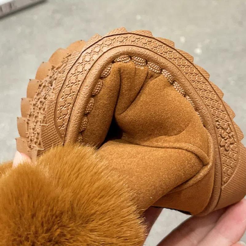 Zimní Nové Dětské Sněhule pro Dívky Plus Sametové Princeznovské Kotníkové Boty pro Dívky Teplé Dětské Bavlněné Boty pro Děti