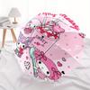 Love Sweet My Melody Automatic Open/CloseUmbrella-CuteUmbrella with Cute Design, Portable 3-Fold Compact Umbrella for Men & Women, Valentine's Day Mot