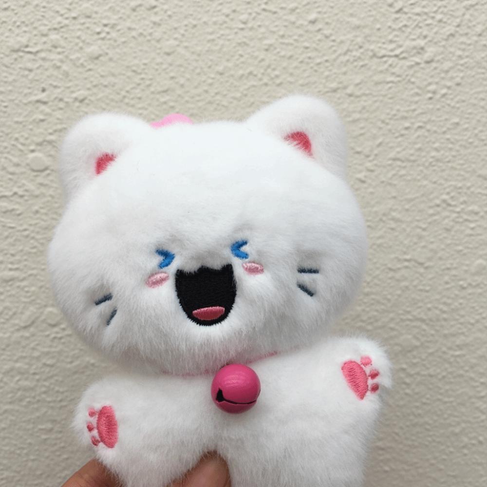 Animals Cat Plush Toy Keychain Bell Cat Plush Pendant Creative Cat Doll Pendant Bag Decor