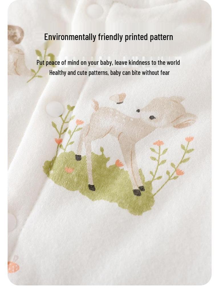 Class A Pure Cotton Baby Top - Warm, Boneless, Unisex Newborn Home Wear