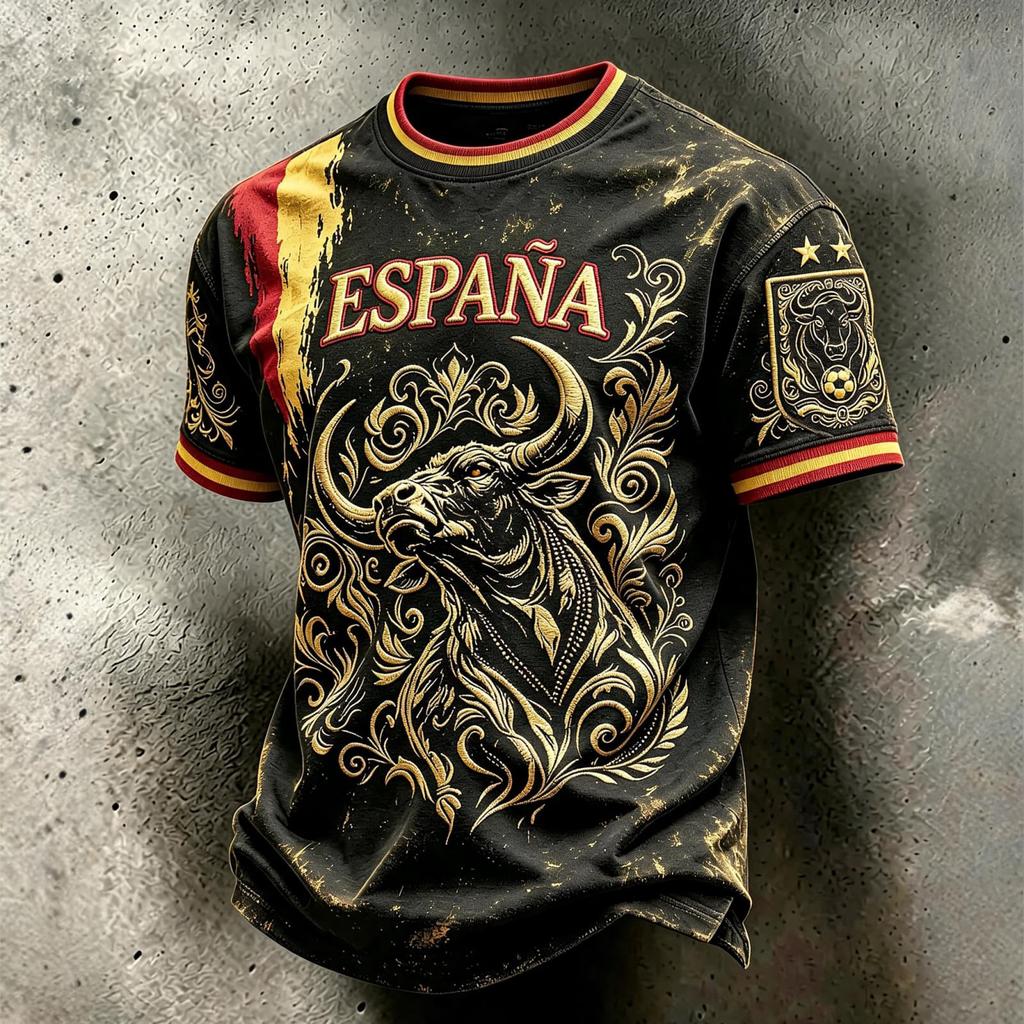 Men's Short Sleeve Soccer Fan T-Shirt for Day