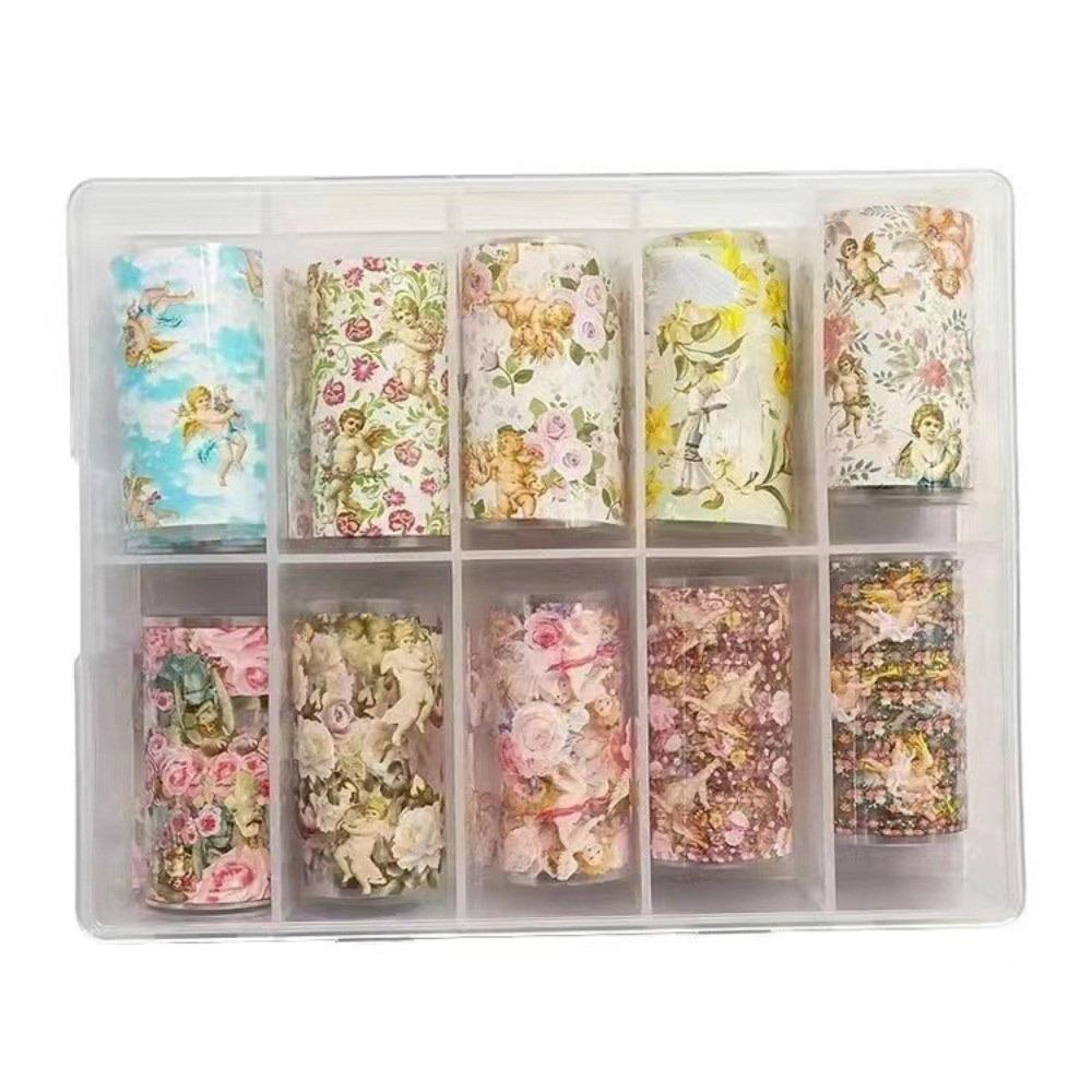 Stripe Pattern Nail Stickers The Starry Sky Nail Decals Professional Nail Foils  Nail Decoration 1