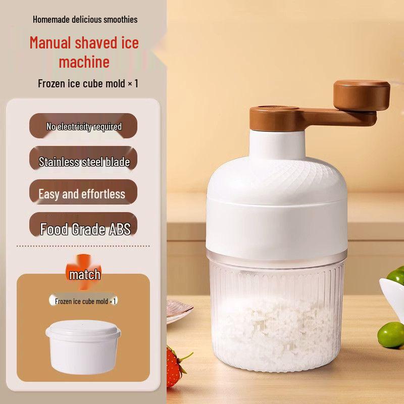 Manual Hand-Crank Ice Shaver for Smoothies and Desserts Craft