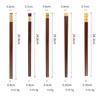 5Pairs High Quality Red Sandalwood Chopsticks Set Chinese Style Non-lacquered Non-wax Solid Wood Family Hotel Chopstick Set