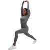 Auroth Seamless Gym Running Set Women Long Sleeve Yoga Sportswear Sexy Push Up Pants Fitness Clothes
