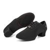 Scarpe da ballo latino in tessuto Oxford per ballo quadrato Scarpe da ballo traspiranti Scarpe da ballo da competizione per ballo jazz da sala per adulti da donna