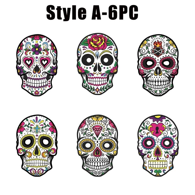 

Mexican Day of the Dead Halloween Party DIY Skull Face Mask Costume Makeup Dance Celebration Sugar Skull Design Creative Craft