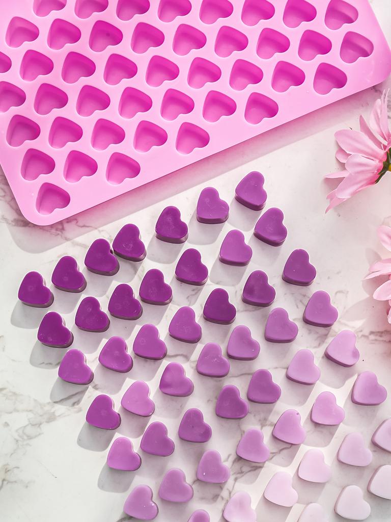 55 Love Silicone Candle Mold DIY Aromatic Mini Heart Candle Making Handmade Soap Resin Ice Chocolate Mold Cake Soap Decor Gifts
