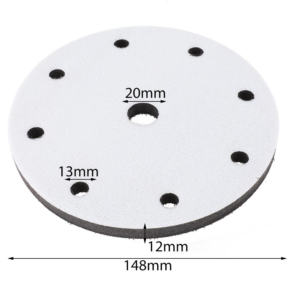 

1pcs Interface Soft Pad 9 Holes 6Inch 150mm Interface Foam Structure Soft Backing Pad Disc Power Tools Accessories CHINA