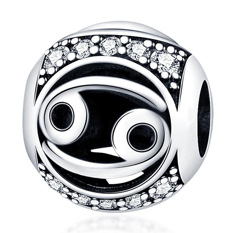 S925 Silver Twelve Constellations Pendant Pendant Bracelet DIY Jewelry Accessories Bracelet Necklace