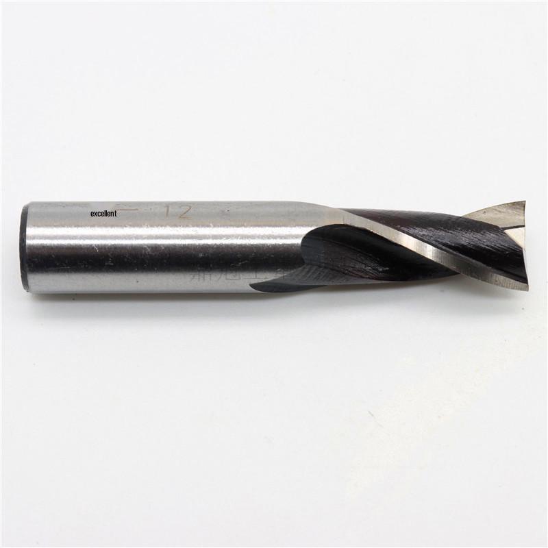 High-Speed Steel Straight Shank Keyway Milling Cutter, Two-Flute, Sizes 4-13mm