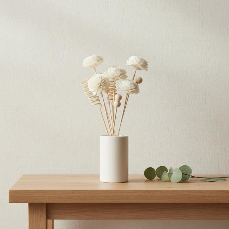 9 Stück künstliche Blume Rattan Schilf Duft Aroma Diffusor Nachfüllstäbchen DIY Floral