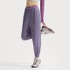 Li Ning Fitness Series Casual Simple Solid Color Ice Silk Quick Dry Cool Anti Ultraviolet Cuffed Elastic Knitted Sports Pants Women Bottoms AKYV196-3
