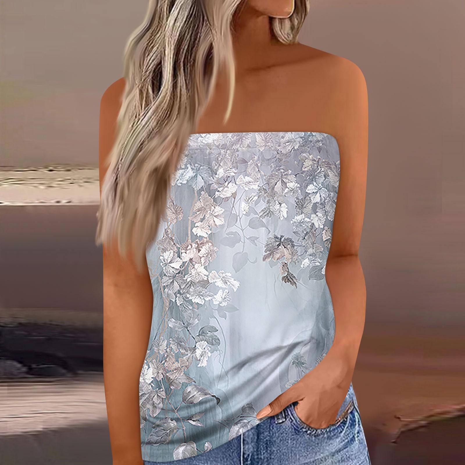 

Женский летний сексуальный топ без рукавов с открытыми плечами, пляжный жилет без бретелек, рубашка-бандо, сексуальные топы с открытой спиной XXL