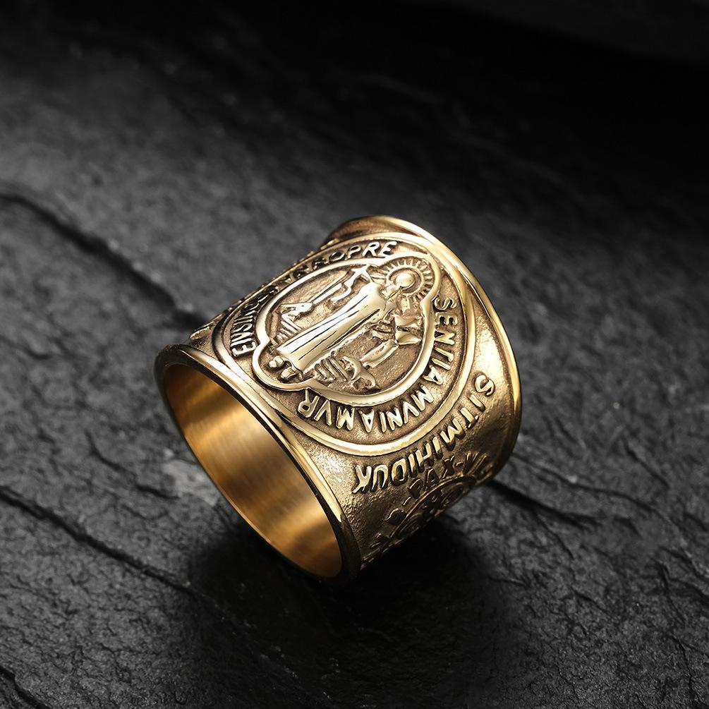 Exorcist Holy Brand Stainless Steel Ring Ring Mighty Exorcist Pulling Finger