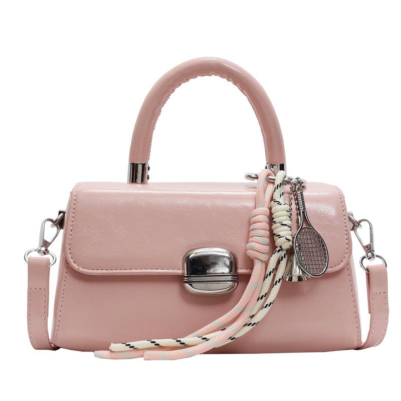 

Женская модная текстурированная сумка на весну/лето 2025 года: Универсальная сумка кроссбоди и маленькая сумка-тоут Without Pendant розовый