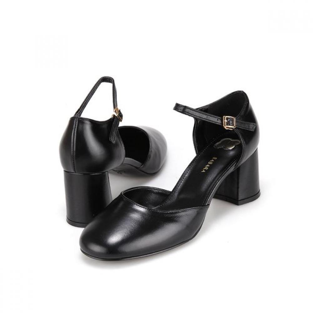 Barbara Leather 6cm Strap Pumps Bbi207bk