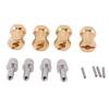 4pcs 18mm Wheel Spacers Fit for Scx10 1Celsius10 RC Crawler Car Brass Wheel Hubs Extension Drive Adapter