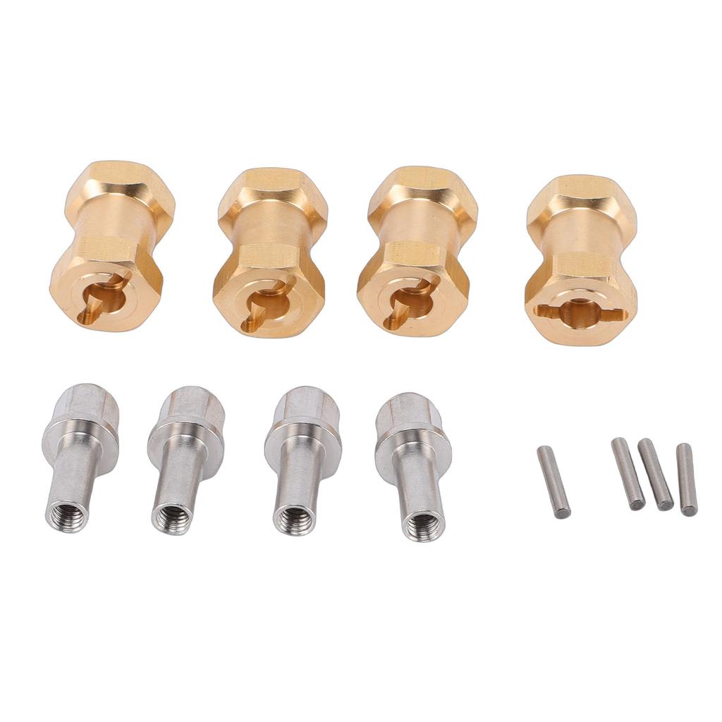 4pcs 18mm Wheel Spacers Fit for Scx10 1Celsius10 RC Crawler Car Brass Wheel Hubs Extension Drive Adapter