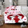 Dalmatian Love Hearts Blanket Soft Throw Blanket For Home Bedroom Bed Sofa Travel Office Solid Christmas Blanket