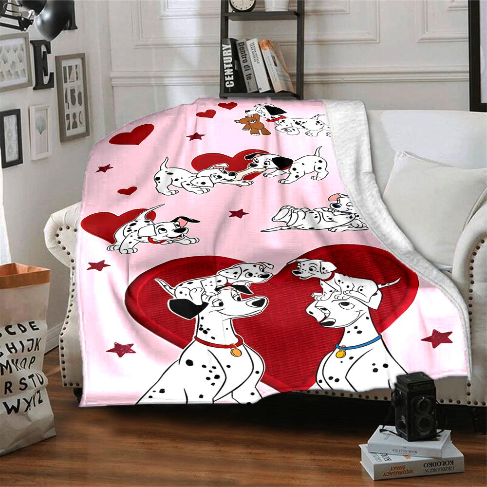 Dalmatian Love Hearts Blanket Soft Throw Blanket For Home Bedroom Bed Sofa Travel Office Solid Christmas Blanket
