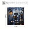 "Spooky Halloween Cat Shower Curtain - Perfect For Haunted Bathroom Decor. High-Quality Fabric Ensures Durability And Festive