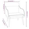 351444 vidaXL Fauteuil Bleu 63x76x80 cm Velours