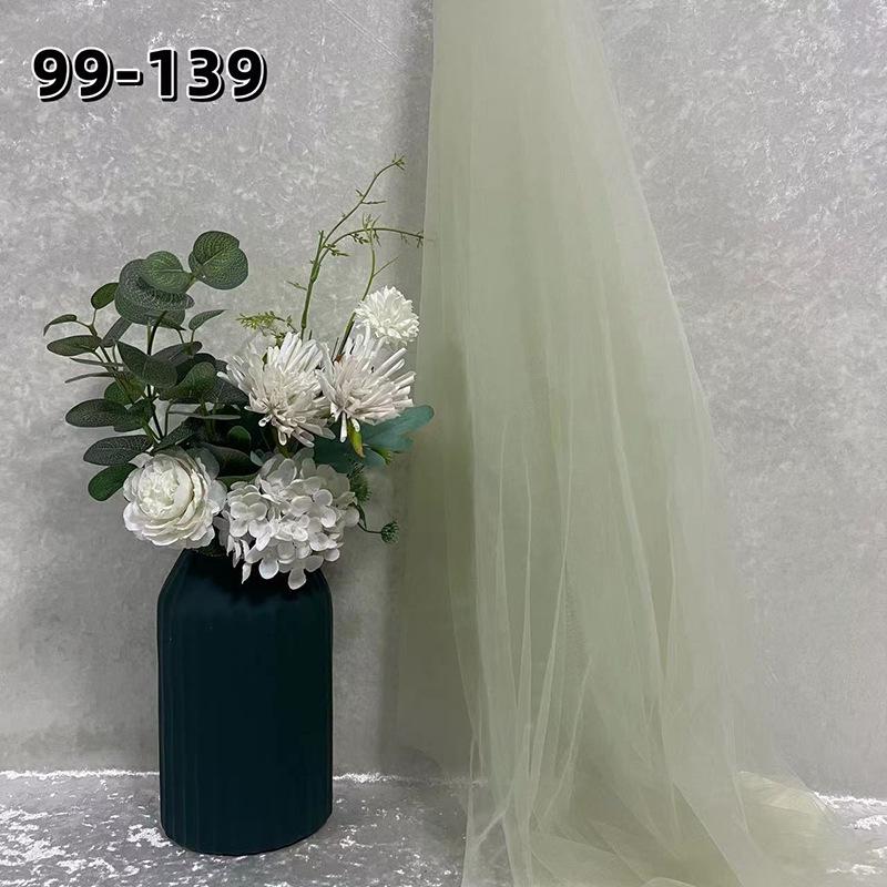 Green Soft Yarn Curtain Net for Kindergarten Decoration, Scene Layout, Wedding Backdrop, and Dress Fabric