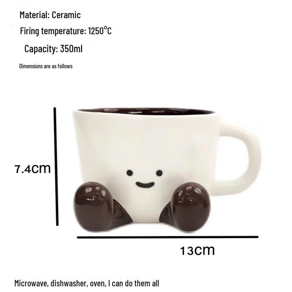 Ceramic Footprint Mug - Cute Gift for Girls, Couples, Best Friends & Home.