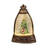 Christmas Snow Ball Lantern Bell Shape Swirling Glitter Christmas Lamp for Holiday Home Office Tabletop Decor