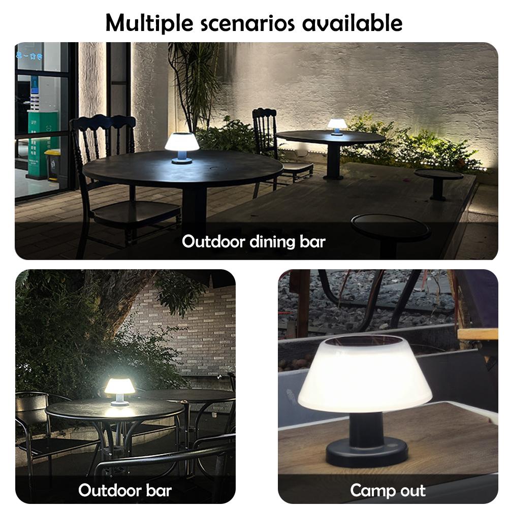 D2 Outdoor Solar Table Desk Lamp Light Portable Mushroom Light LED Bedside Lamp Camping Light Patio Garden Restaurant Bar Lights