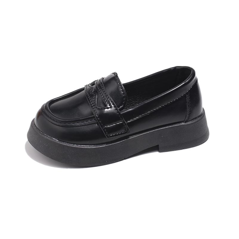 Children Performance Shoes Fashion Girls Leather Shoes for Party Wedding Slip-on Simple Kids Loafers All Match Spring Autumn