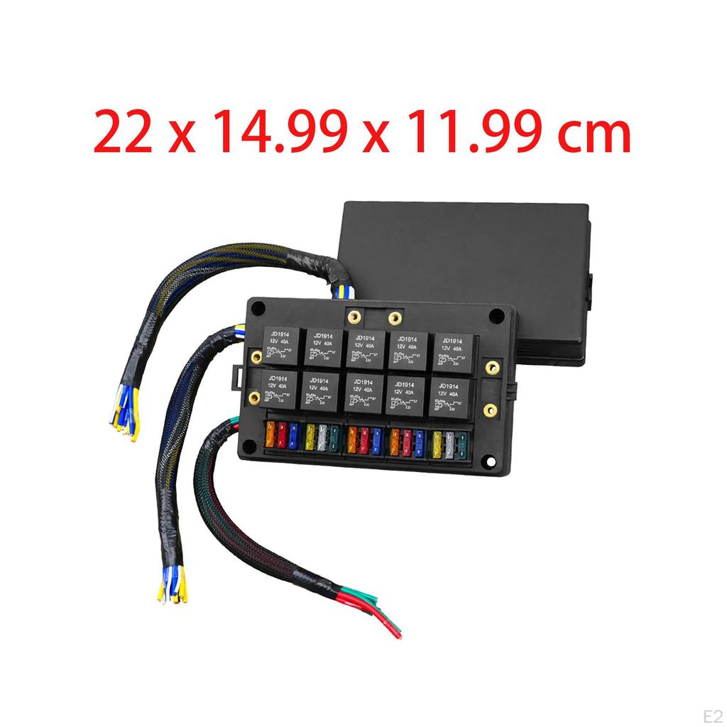 Fuse and Relay Box Block Holder 15 Slots Atc Ato Convenient Installation