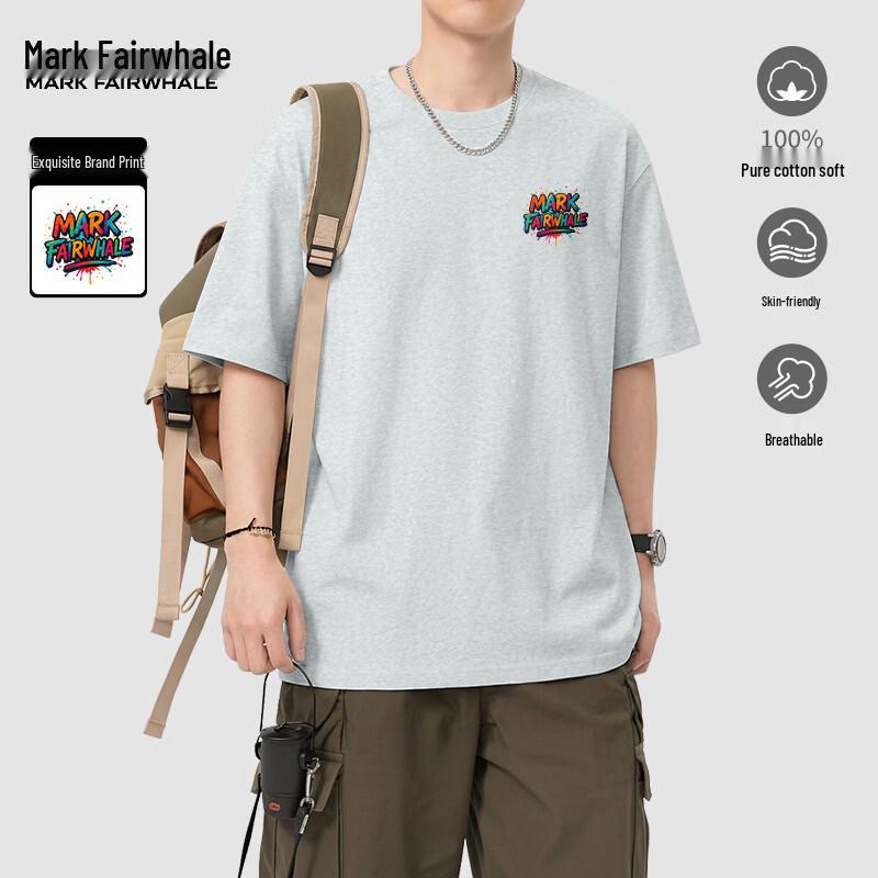 Mark Fairwhale Men's Casual Breathable Cotton Short-Sleeve T-Shirt