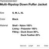 ThIs Is Never That Multi Ripstop Down Puffer Jacket Black