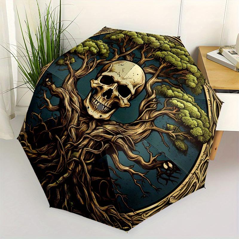 Tree of Life: Eternal Nature s MajestyUmbrella, Portable 3-Fold Compact Umbrella for Men & Women Gift