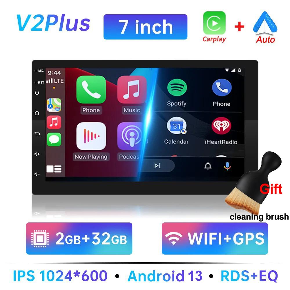 Universal 7 9 10 inch Multimedia Player 64G wireless CarPlay Android Auto Android13 2 Din FM Radio Stereo Receiver Player Gift