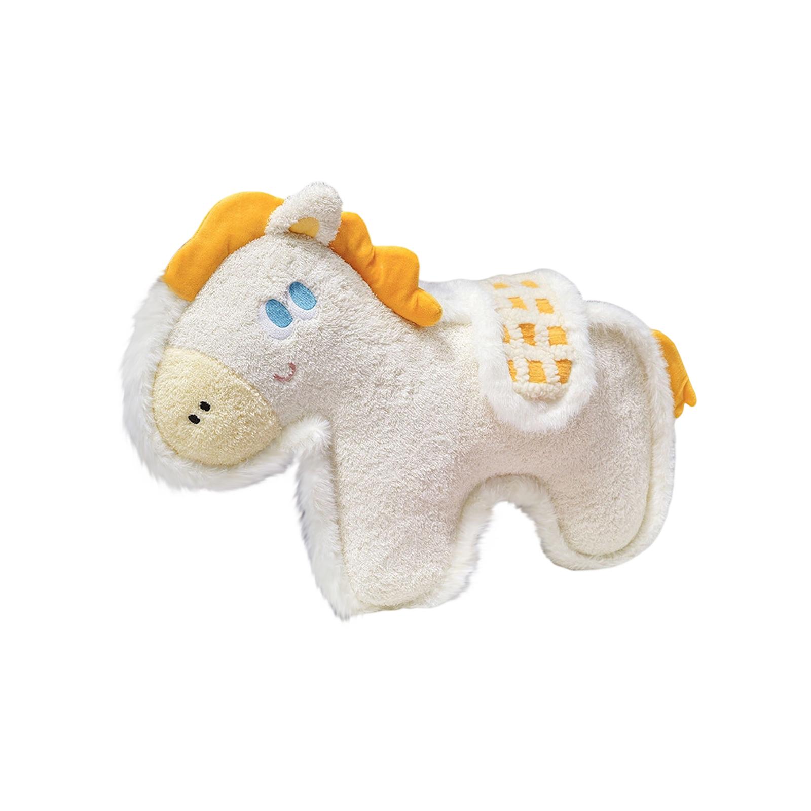 Horse Plush Pillow Living Room Sofa Decoration Year Of Horse Mascot Plush Toy Gift One Size белый 1890₽
