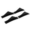 4pcs Rear Bumper Diffuser ABS Curved Glossy Black Spoiler Shark Fin Universal for Car