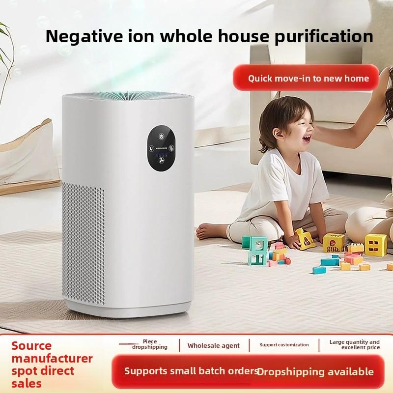 Purificador de aire para el hogar con iones negativos para eliminar formaldehído y humo de segunda mano