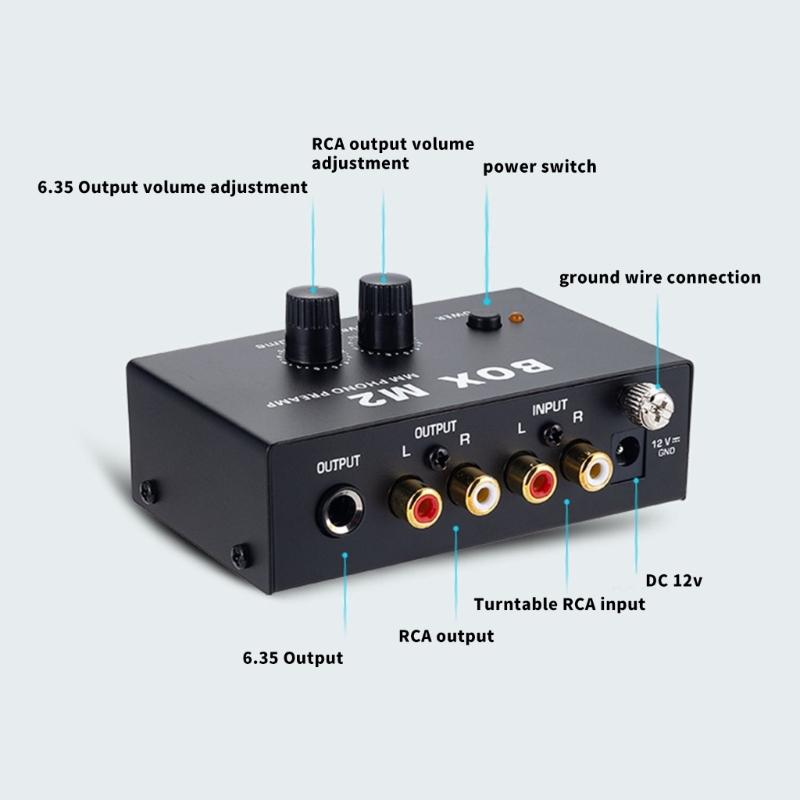 Phono Turntable Preamp Small Electronic Sound Stereo Phonograph Preamplifier Low Frequency Equipment Accessories
